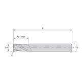General-Purpose Solid Carbide End Mills GP End Mills • Series 2819 • Square End • 2 Flute • Metric DIN 6528   (TiAlN) - Big-tools Industrial Supply Tools for Metal Cutting